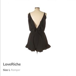 WORN ONCE black ruffle romper